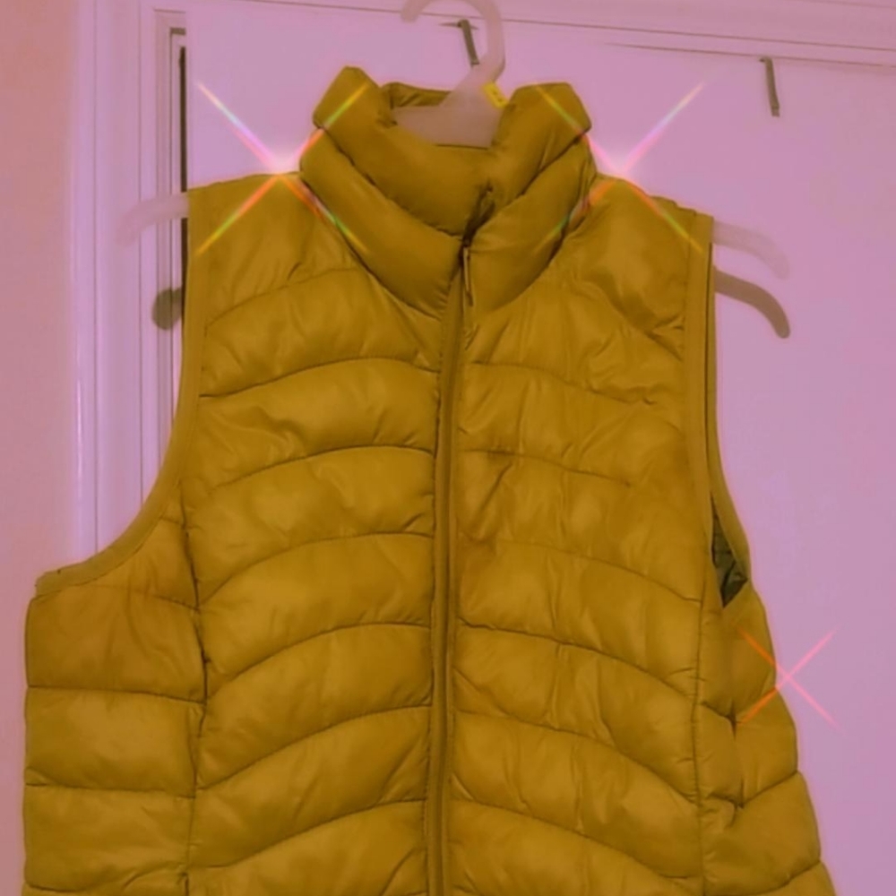 Old Navy Yellow Green Bubble Vest